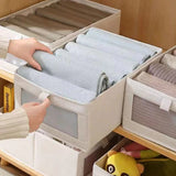 Caixas Organizadoras de Guarda-Roupa em Tecido de Linho com Visor - Entrega Grátis