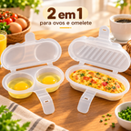EggFast - Forma Omeleteira Para Micro-Ondas Livre de BPA Prática e Rápida Sem Sujeira - Entrega Grátis