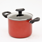 Caldeirão Antiaderente 16cm com Tampa de Vidro e Duas Alças