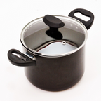 Caldeirão Antiaderente 16cm com Tampa de Vidro e Duas Alças