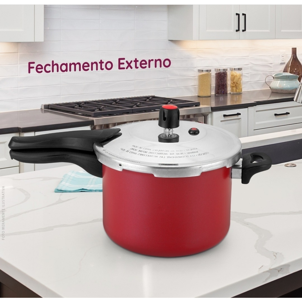 Panela de Pressão 4,5L com Revestimento Antiaderente