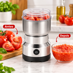 Triturador Multifuncional Elétrico de Alimentos em Inox Prático InoxGrinder