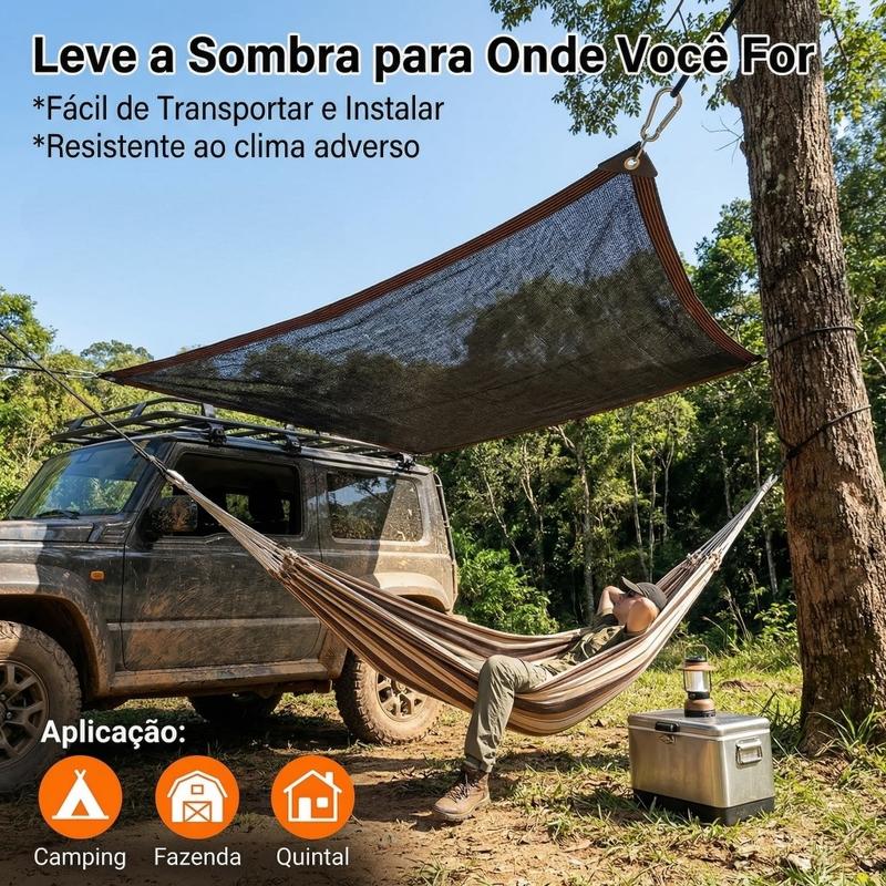 Rede de Sombreamento Premium Impermeável 90% Proteção Solar Instalação Rápida e Proteção UV - Entrega Grátis