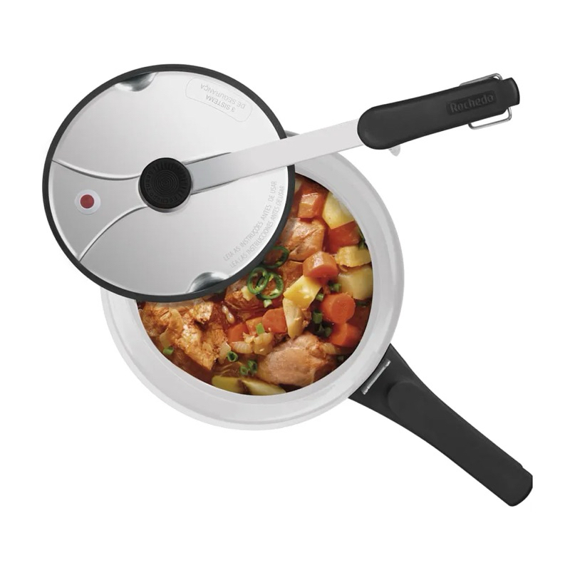 Panela de Pressão 4,5 Litros com Tampa Segura e Vedação Eficiente