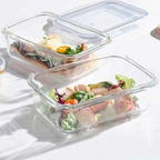 Conjunto 5 Potes Herméticos de Vidro com Tampa 4 Travas 640ml