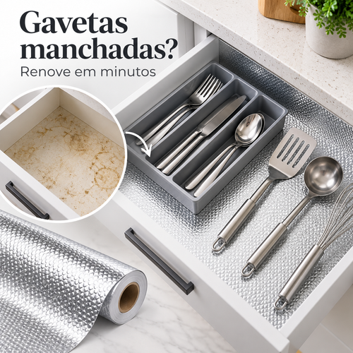 Adesivo Impermeável de Proteção à Prova D'água e Óleo Para Bancada Armário e Cozinha em Geral StickClean