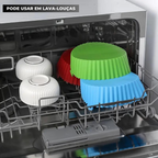 Kit 5 Formas de Silicone Air Fryer e Microondas - Entrega Grátis