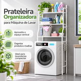 PratPlus - Suporte de Prateleiras para Máquina de Lavar com Rodízios e Base Antiderrapante - Entrega Grátis Reforçada