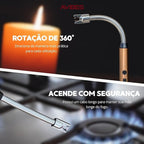 Inoxfire - Acendedor Recarregável Para Fogões Churrasqueiras Grills e Fornos - Entrega Grátis