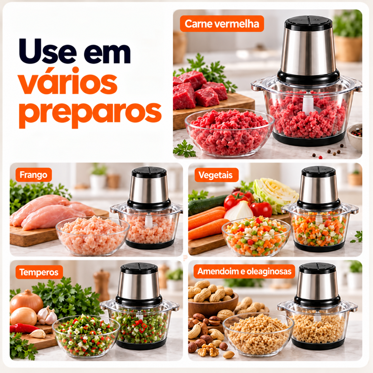 UltraMix – Triture Carnes e Legumes Em 10 Segundos Com Apenas Um Toque - Entrega Grátis