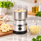 Triturador Multifuncional Elétrico de Alimentos em Inox Prático InoxGrinder