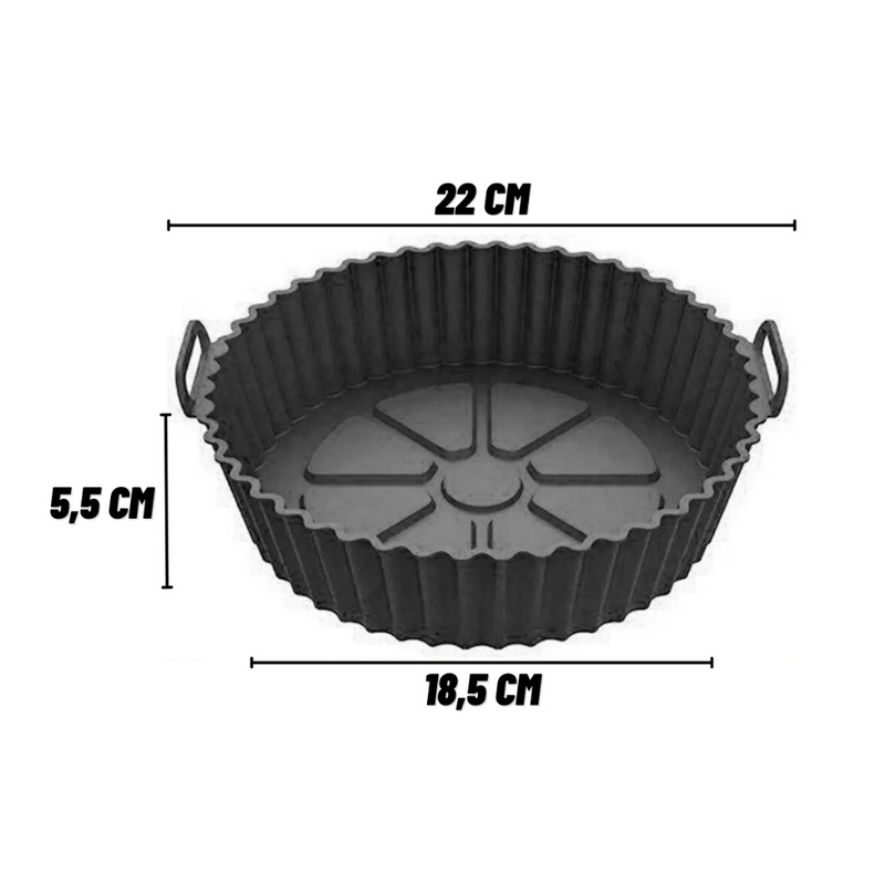 Kit 5 Formas de Silicone Air Fryer e Microondas - Entrega Grátis