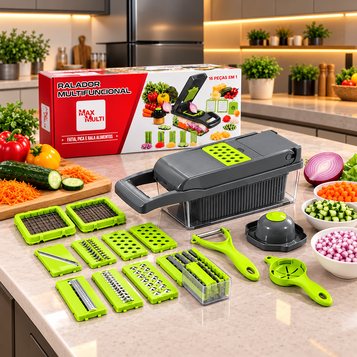 UltraCut - Cortador Multifuncional de Legumes Frutas e Vegetais - Entrega Grátis