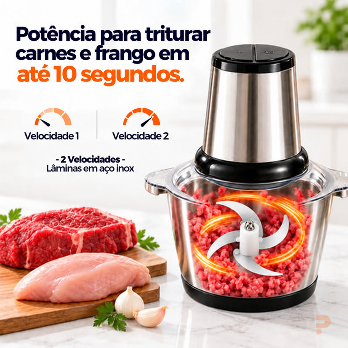 UltraMix – Triture Carnes e Legumes Em 10 Segundos Com Apenas Um Toque - Entrega Grátis