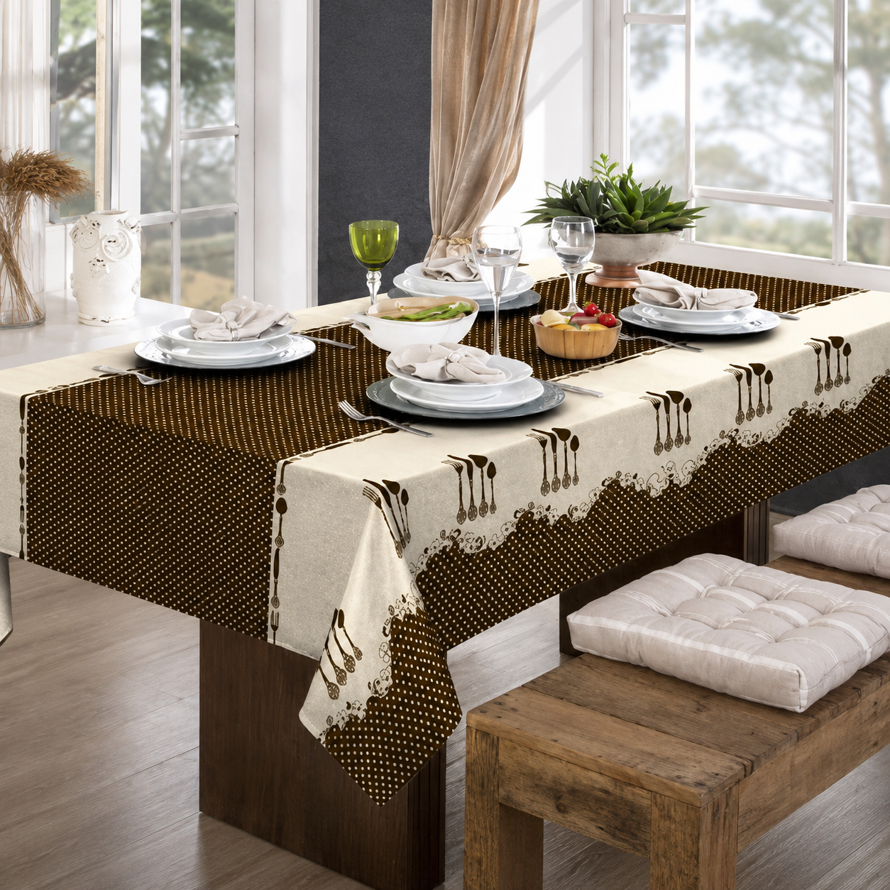 Toalha de Mesa Retrô Europeia Luxuosa e Elegante - Entrega Grátis