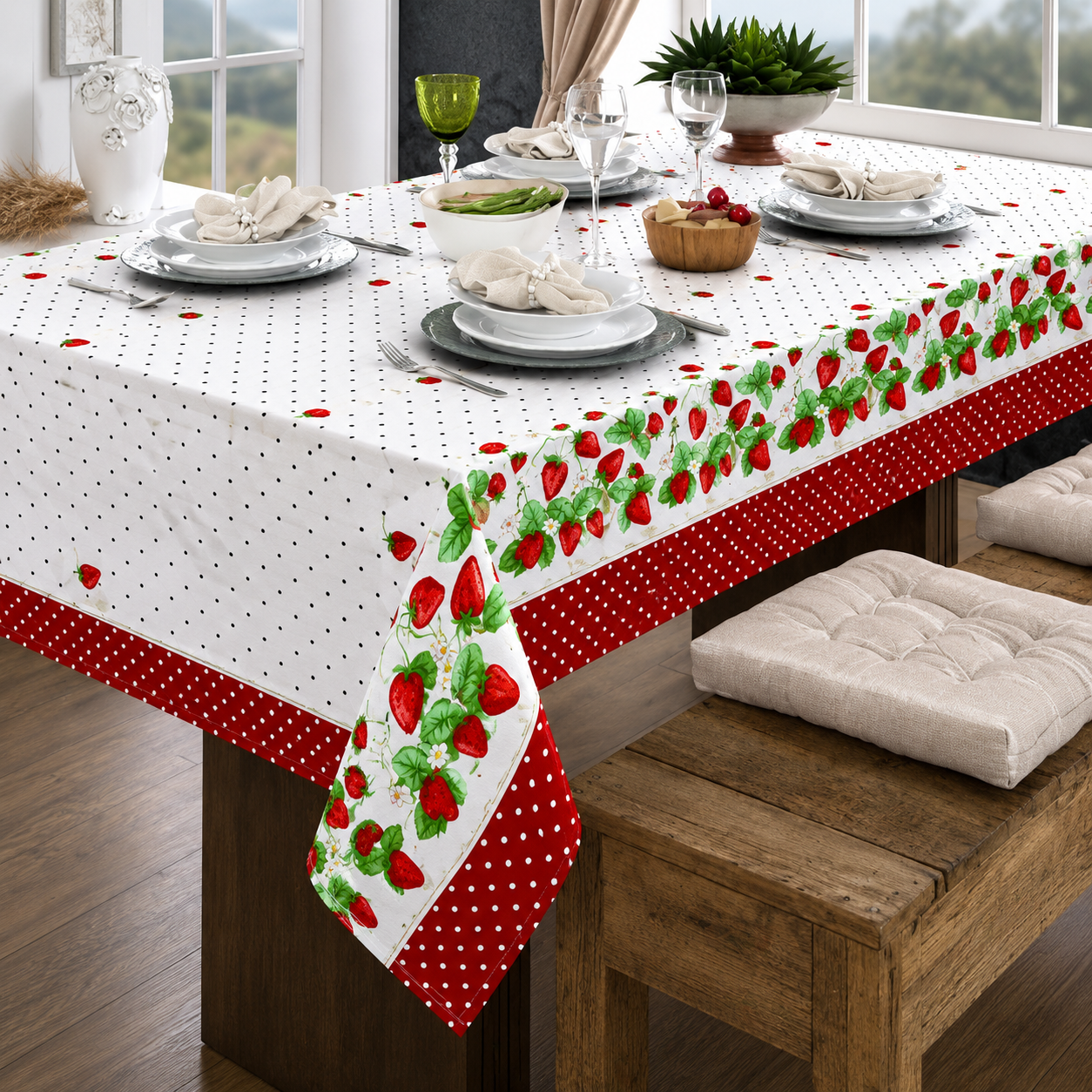 Toalha de Mesa Retrô Europeia Luxuosa e Elegante - Entrega Grátis