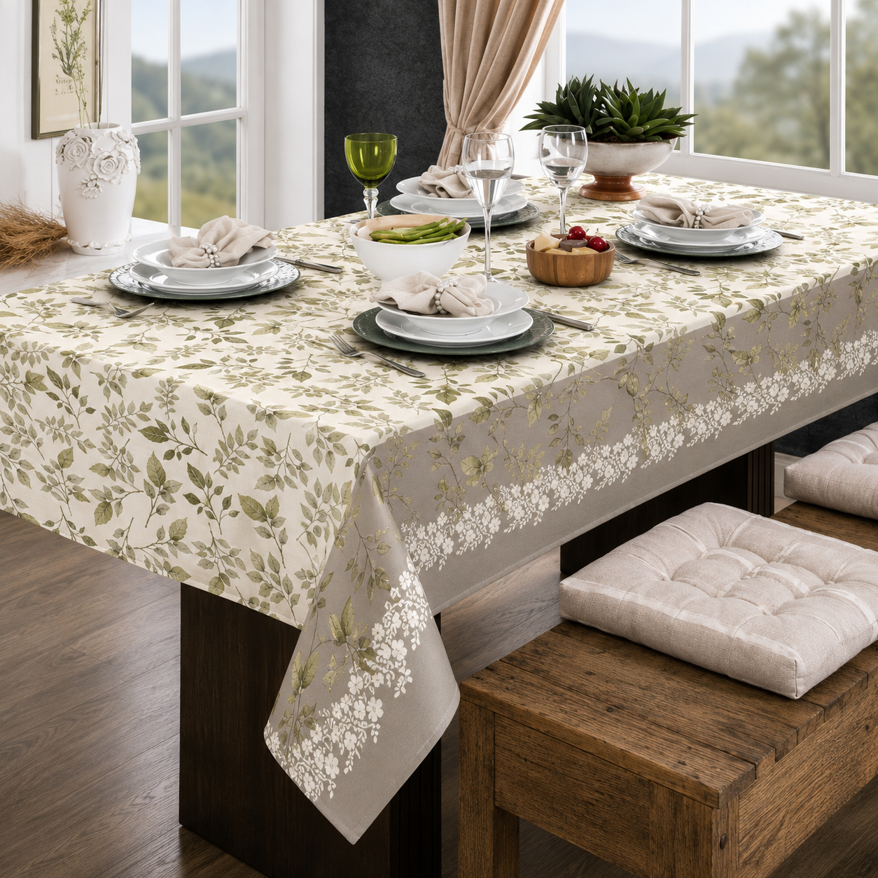 Toalha de Mesa Retrô Europeia Luxuosa e Elegante - Entrega Grátis