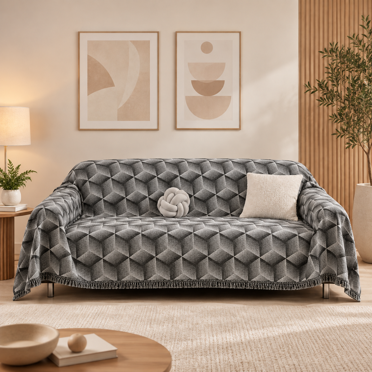 Manta Para Sofá de Luxo Estilos Abstratos Super Macia e Confortável - Entrega Grátis
