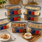 Kit Potes Grandes de 2,2 Litros Com Tampa e Trava Para Micro-Ondas e Freezer - Entrega Grátis