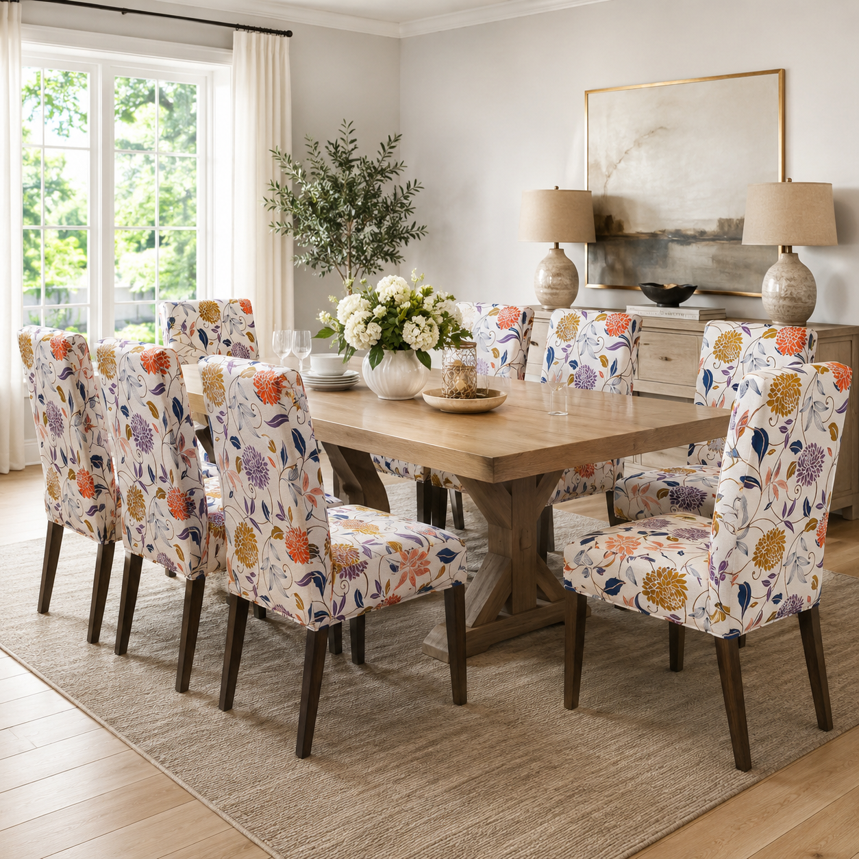 Capas Para Cadeiras Lisas e Estampadas Com Elástico Estilo Europeu - Entrega Grátis