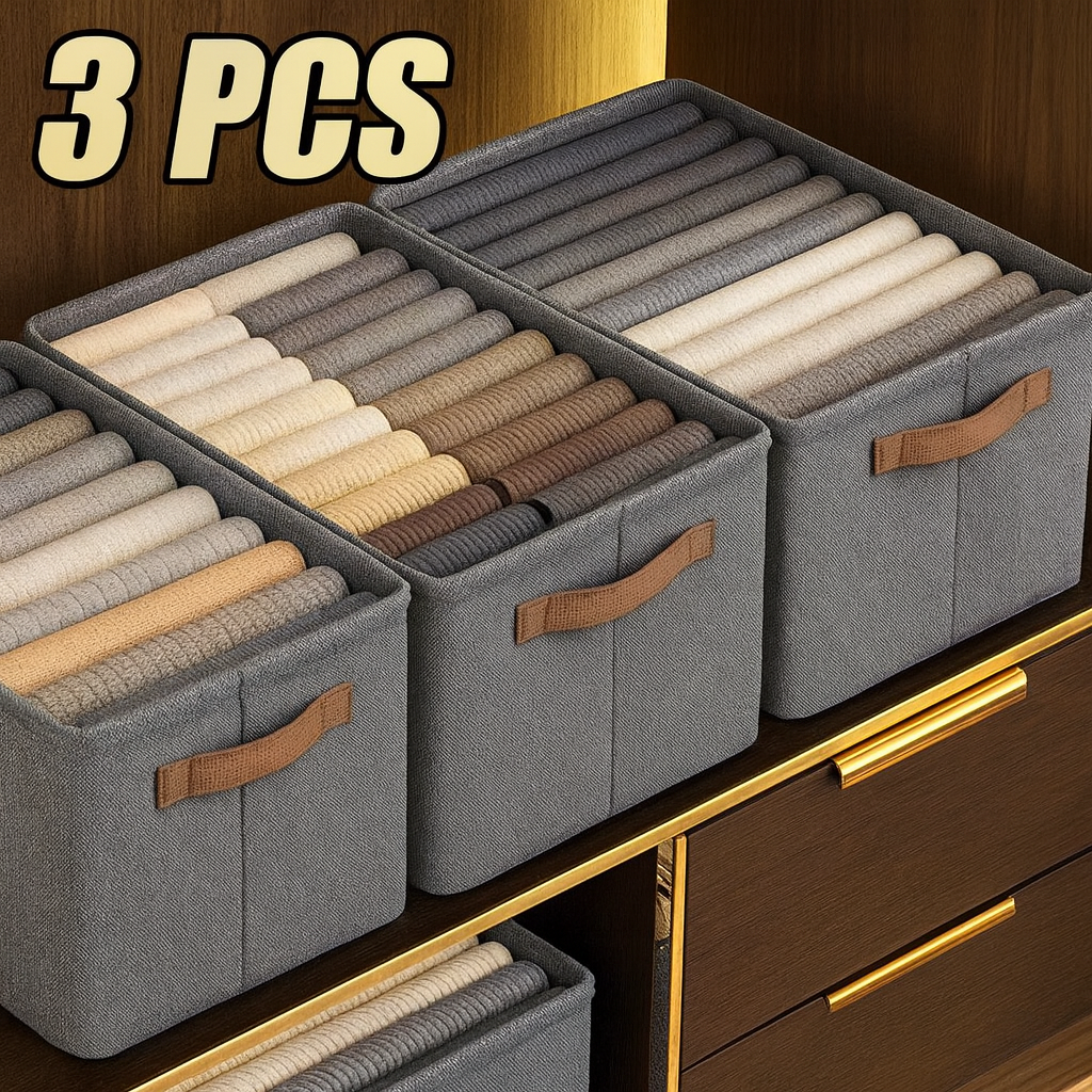 EcoBox - Caixas Organizadoras de Roupas Dobráveis Resistentes e Duráveis - Entrega Grátis