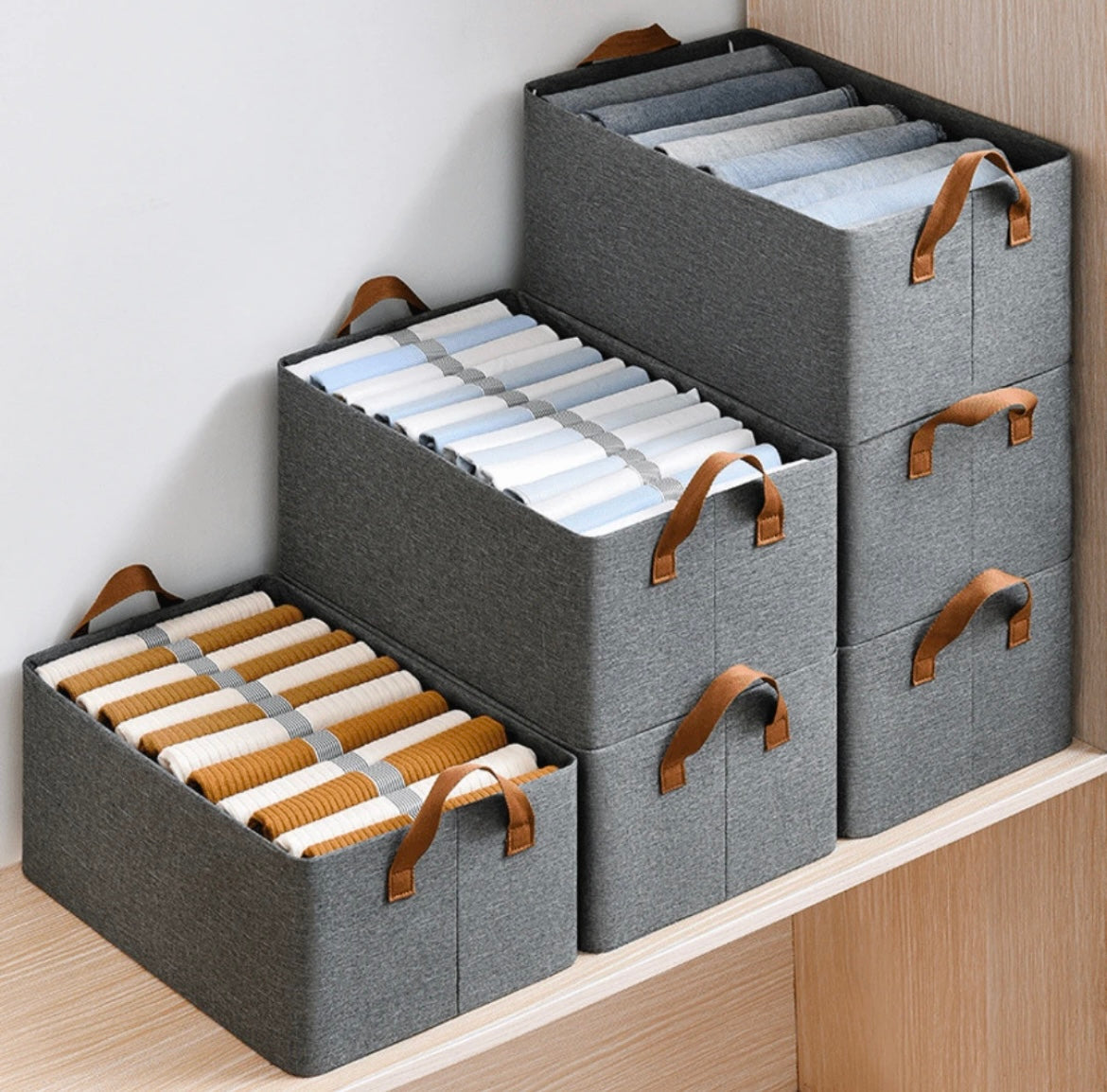 EcoBox - Caixas Organizadoras de Roupas Dobráveis Resistentes e Duráveis - Entrega Grátis