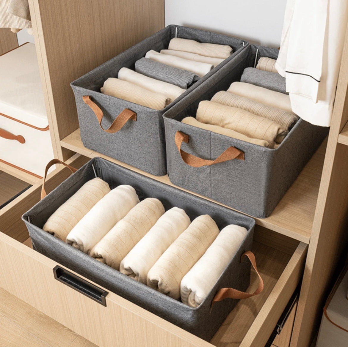 EcoBox - Caixas Organizadoras de Roupas Dobráveis Resistentes e Duráveis - Entrega Grátis