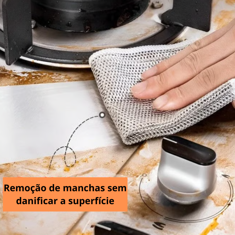 EcoLimp - Pano De Fio De Prata Aço Lavar Louça - Entrega Grátis