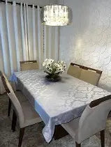 Toalha de Mesa Jacquard – Design Premium Várias Cores para Sua Cozinha - Entrega Grátis