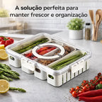 Pote Hermético Organizador com 4 Divisórias - Entrega Grátis