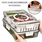 Pote Hermético Organizador com 4 Divisórias - Entrega Grátis