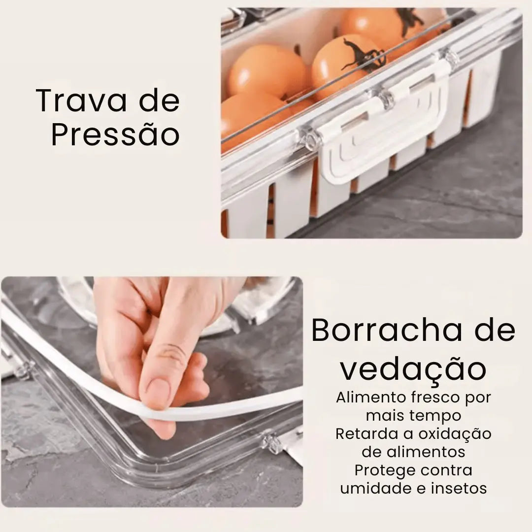 Pote Hermético Organizador com 4 Divisórias - Entrega Grátis