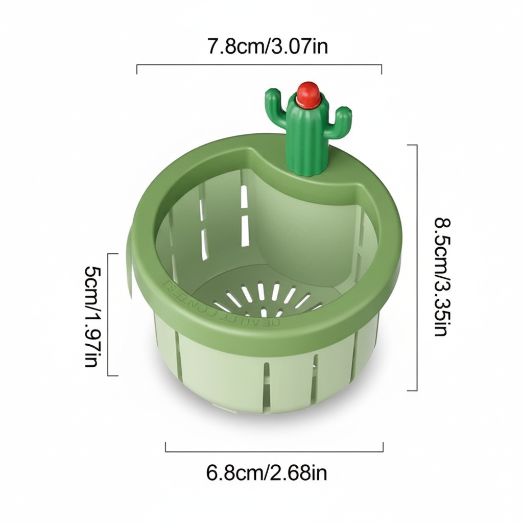 Cactus - Filtro Drenagem de Pia Com Botão Ejetor - Entrega Grátis