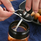 Kit Porta Tempero Condimento de Vidro com Tampa e Colher Embutida - Entrega Grátis