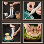 InoxMix - Kit Máquina de Encher Linguiça Caseira + Funil - Entrega Grátis