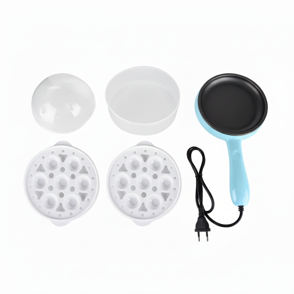 PanFlex - Frigideira Elétrica Antiaderente Com Suporte para Cozinhar Ovos - Entrega Grátis