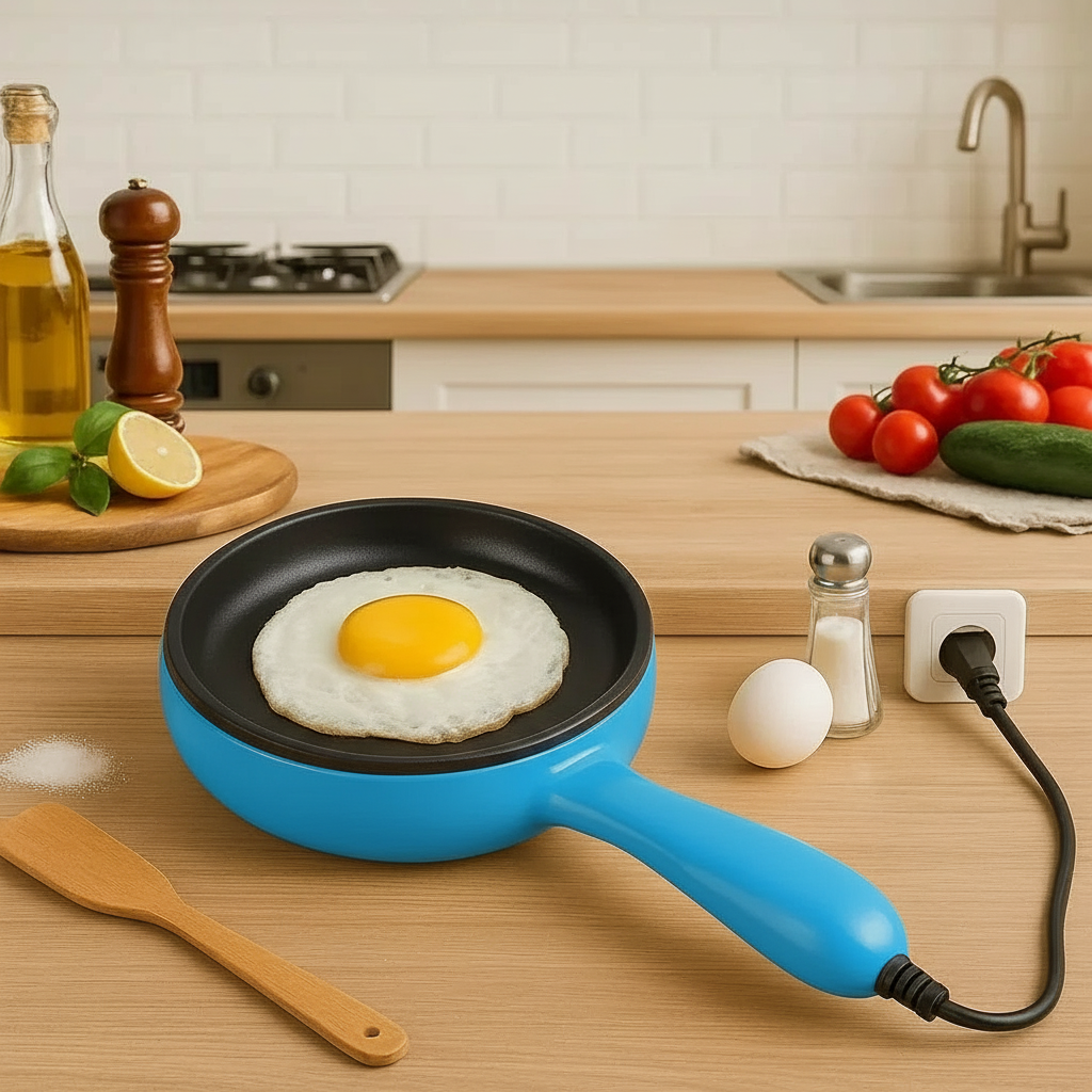 PanFlex - Frigideira Elétrica Antiaderente Com Suporte para Cozinhar Ovos - Entrega Grátis