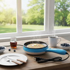 PanFlex - Frigideira Elétrica Antiaderente Com Suporte para Cozinhar Ovos - Entrega Grátis