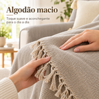 Manta Para Sofá de Luxo Estilo Europeu de Algodão Macio - Entrega Grátis