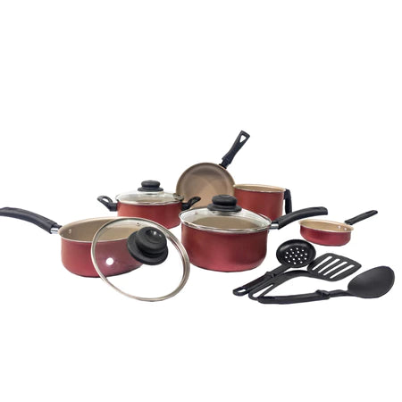 Jogo de Panelas Kit 9 Peças Antiaderente Tampa Vidro