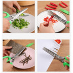 EasyCut - Tesoura Multiuso de Cozinha 5 Lâminas - Entrega Grátis