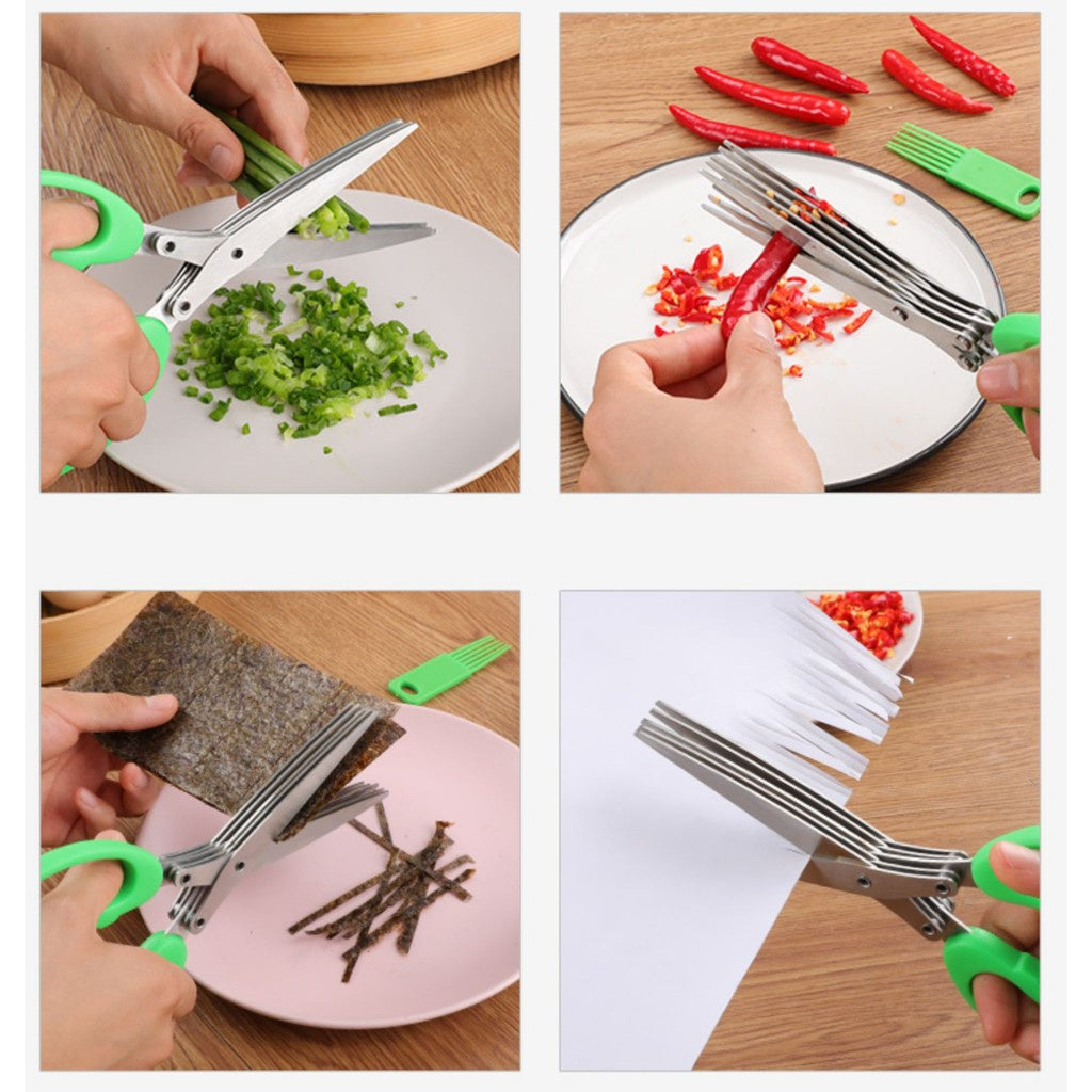 EasyCut - Tesoura Multiuso de Cozinha 5 Lâminas - Entrega Grátis