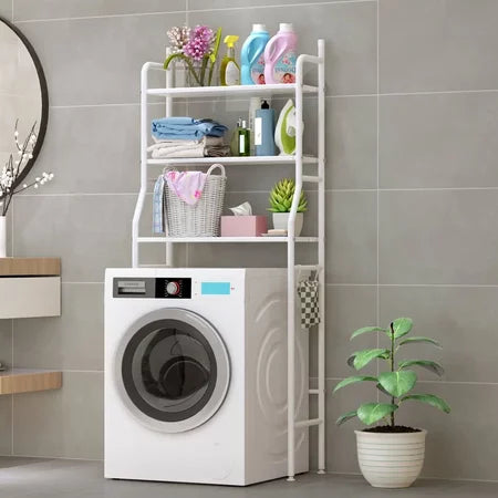 PratPlus - Suporte de Prateleiras para Máquina de Lavar com Rodízios e Base Antiderrapante - Entrega Grátis Reforçada