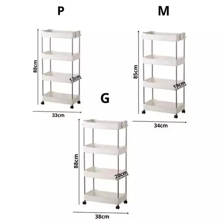 Organix - Organizador de Cozinha Multiuso 4 Andares Com Rodinhas  - Entrega Grátis
