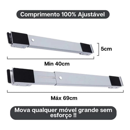 RodaMax – Suporte Deslizante com Rodinhas - Entrega Grátis