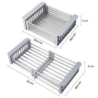 CestoFlex - Escorredor de Pia Ajustável em Inox para Cozinha - Entrega Grátis