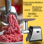 InoxMix - Máquina de Moer De Carne Elétrica 500W - Entrega Grátis
