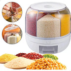 PraticFlex - Dispenser Giratório Inteligente de Grãos e Cereais 6 Divisões - Entrega Grátis