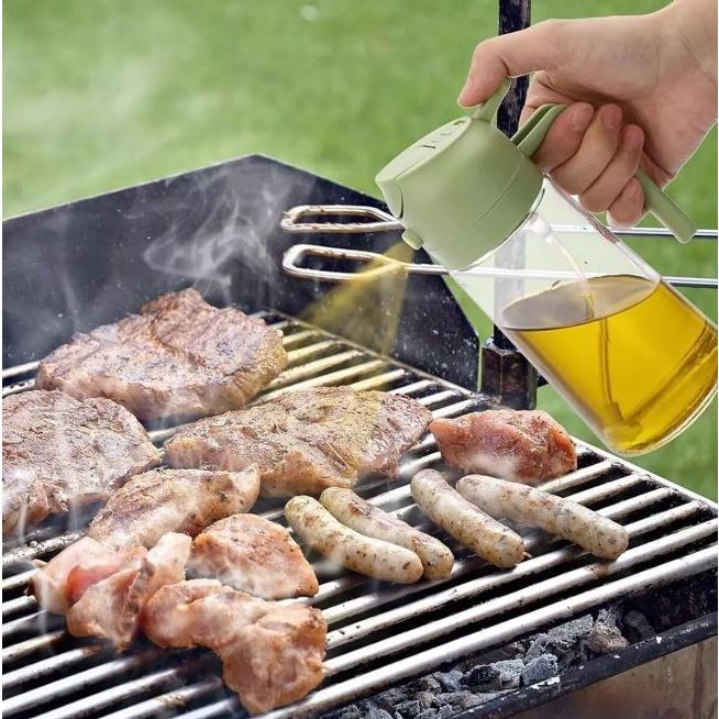 OliZen - Porta Azeite, Óleo e Vinagre com Spray Borrifador e Bico Dosador + Brinde Exclusivo - Entrega Grátis