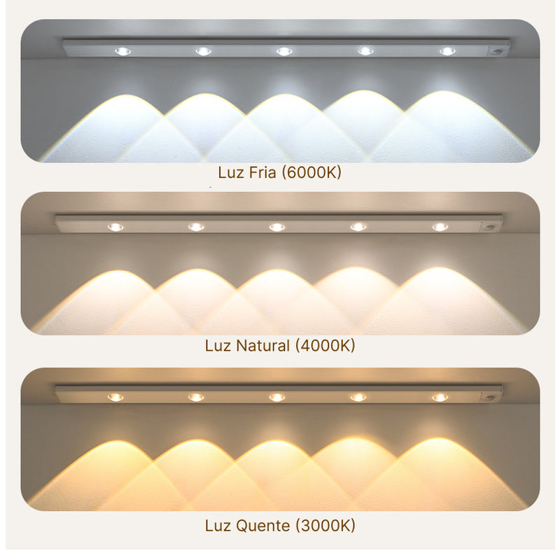 LumiFlex - Luz LED regulável em 3 cores USB recarregável - Entrega Grátis